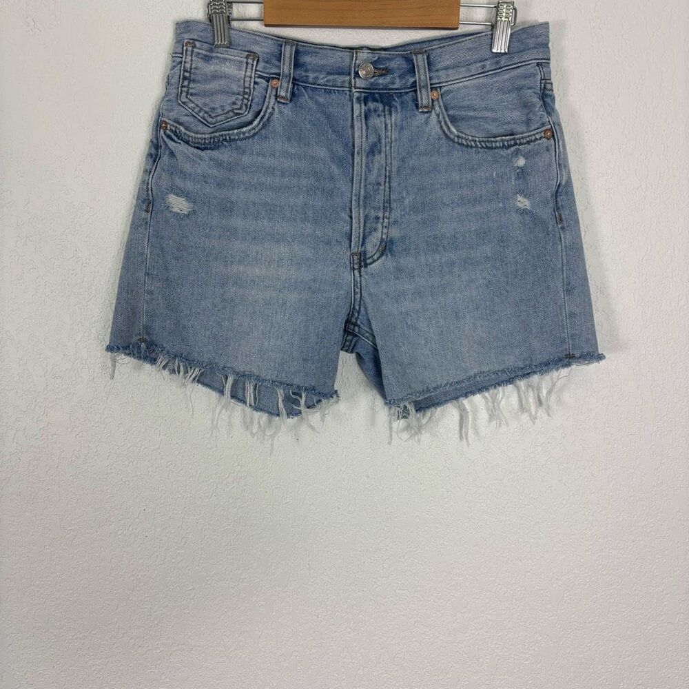 Free People We The Free Hidden Button Fly Cut Off Jean Shorts Women's Size 27